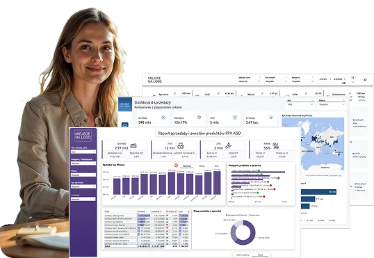 Zestaw gotowych szablonów dashboardów Power BI